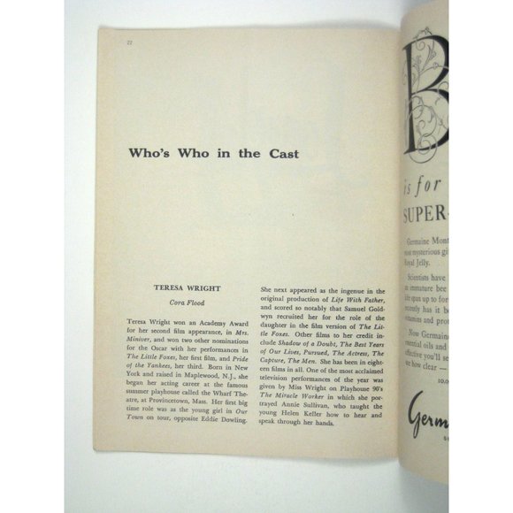 Playbill The Dark At The Top Of The Stairs 1958 William Inge Eliza Kazan Hingle - Picture 5 of 6